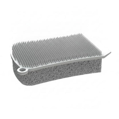 3-in-1 Silicone Crevice Cleaning Brush for Tight Gaps, Kitchen Counters, Bathroom Grout & Car Interiors - Gray