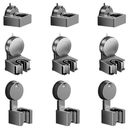 3-Piece Wall-Mounted Suction Cup Broom Holder and Mop Organizer for Kitchen, Bathroom & Garage – Strong Vacuum Clamp Hooks for Brooms, Mops, Pans(C) - size: C