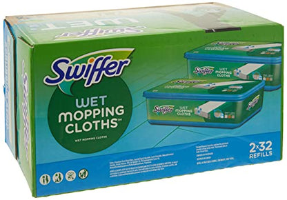 Swiffer Sweeper Wet Mopping Cloths Refills Open Window Fresh 32 Count Pack of 2 - size: 64 Count (Pack of 1)
