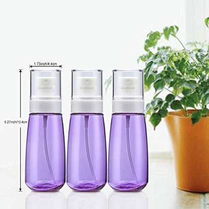 Cosywell Fine Mist Spray Bottle 3.4oz/ 100ml Empty Cosmetic Refillable Travel Containers Plastic Hair Spray Bottle Sprayer for Perfume Skincare Makeup Lotion (3Purple) - color: 3purple