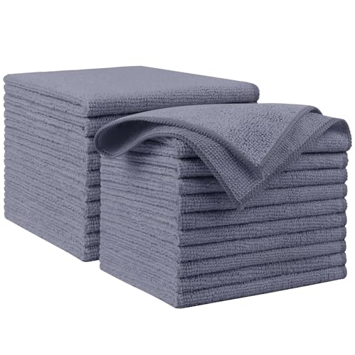AIDEA Microfiber Cleaning Cloth Grey 20PK, Micro Fiber Cloth for Cleaning Cars, Premium All Purpose Car Towels, Dusting Cloth Cleaning Rags SUVs, House, Kitchen, Window, Workshops, 12"×12" - color: Grey, size: 20PK