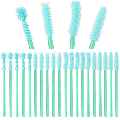 20 Pcs Nook and Cranny Sewing Machine Cleaning Brushes for Quilting Supplies Reusable Silicone Dense Bristles Cleaning Brushes for Sewing Machine Internal and Spool Area(Mint Green) - color: Mint Green