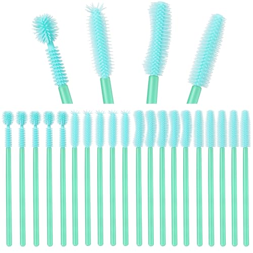 20 Pcs Nook and Cranny Sewing Machine Cleaning Brushes for Quilting Supplies Reusable Silicone Dense Bristles Cleaning Brushes for Sewing Machine Internal and Spool Area(Mint Green) - color: Mint Green