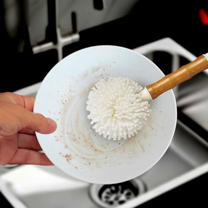 HIC Kitchen Bamboo Glass Brush, Bamboo with Non-Scratch Foam Tips - style: Glass Brush