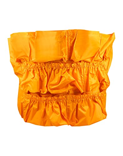 QWORK Trash Can Caddy Bag, 2 Pack 10 Pockets Commercial Cleaning Caddy Bag, Fit 32-50 Gallon Can, Round Trash Bag Holder, Garbage Bin Caddy Organizer, Yellow - size: 1 Count (Pack of 2)