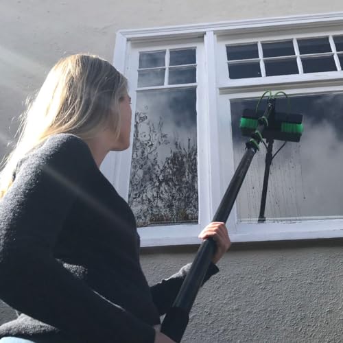 EquipMaxx Superlite Aluminum Water Fed Pole Kit Lightweight 24 Feet - Outdoor Window Cleaner Window Glass Solar Panel Cleaning System, Washing Equipment Tool Solution: Hose Spray Washer