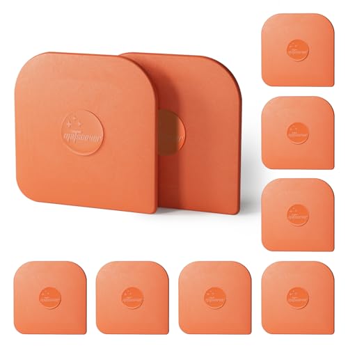 Pan Scraper, 10 Pcs Plastic, Non Scratch for Cast Iron, Pot and Pan Cleaning, Sturdy Scraper Kitchen Tool-Orange - color: Orange, size: 10 Pcs