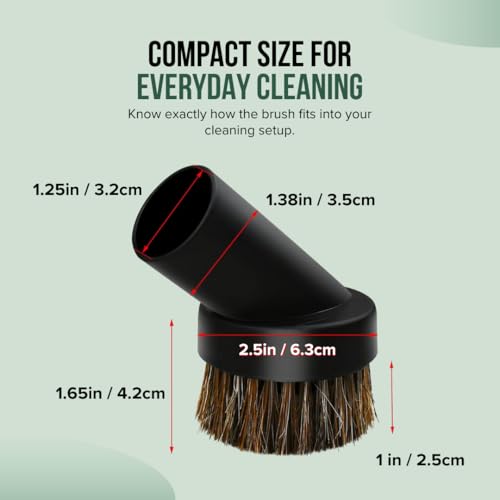 Selgo niversal Vacuum Cleaner Dusting Brush with Horse Hair Bristles, Black (Dusting Brush), Pack of 10 - size: Dusting Brush