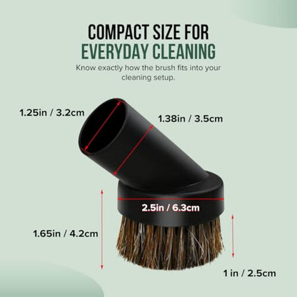 Selgo niversal Vacuum Cleaner Dusting Brush with Horse Hair Bristles, Black (Dusting Brush), Pack of 10 - size: Dusting Brush