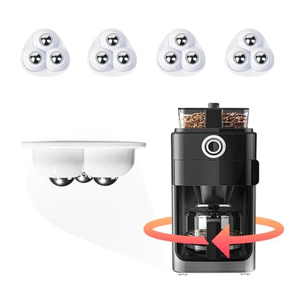 Self Adhesive Appliance Sliders 4 Pack Kitchen & Furniture Rollers | Move Small Appliances Easily 360° Glide No Tools Peel Stick 12lbs Per Wheel - color: White, size: 4pcs