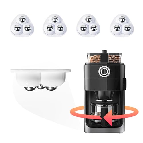 Self Adhesive Appliance Sliders 4 Pack Kitchen & Furniture Rollers | Move Small Appliances Easily 360° Glide No Tools Peel Stick 12lbs Per Wheel - color: White, size: 4pcs