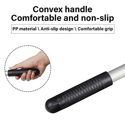 Windshield Cleaning Tool, Car Window Cleaner with 4 Washable Reusable Microfiber Pads, Extendable Long Handle Glass Wiper Cleaning Kit, Auto Accessories Universal for Office and Home (Gray) - color: Gray
