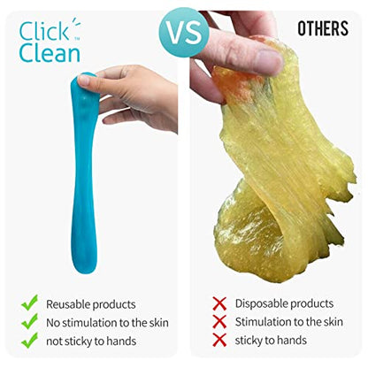 CLICK CLEAN Keyboard Cleaning Gel, 7oz Universal Cleaning Gel for Keyboards Electronics Dust Cleaner for Car, Laptop, Air Vents - color: Blue