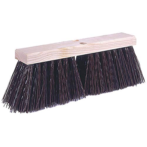 Weiler 42174 24" Street Broom, 5-1/4" Trim Length, Brown Polypropylene Fill, Made in the USA (Pack of 6) - size: 24", style: Brown Polypropylene