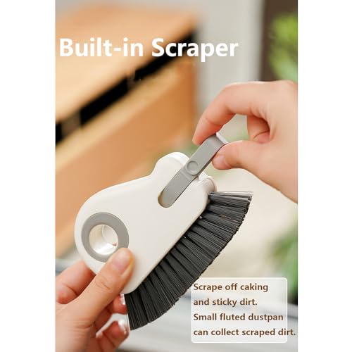 Groove Cleaning Brush 2 in 1 Grout Cleaner Tool Grip Brush Hard Bristle Crevice Cleaning Brush for Sliding Door Track, Window Sill, Window Seal