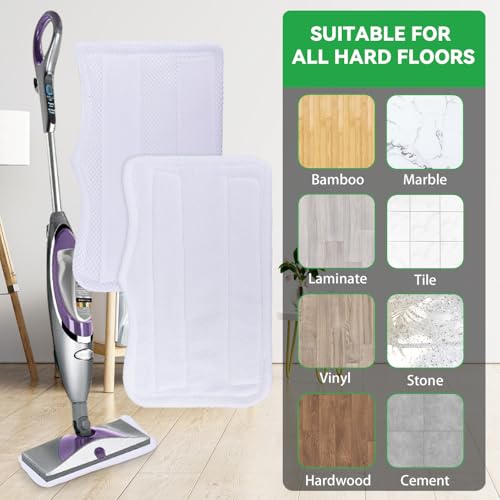 Steam Mop Pads for Shark Steam & Spray Mop S3101 S3251 SK460 SK410 S3101n2 S3250 SK435CO SK140 SK14,Washable Microfiber Cleaning Steamer Replacement Pads,White,5Pack - color: S3101 Pads - 5pack