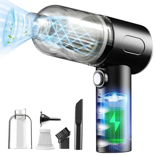 Vcwtty Electric Air Duster, 3-in-1 Compressed Air Duster, Keyboard Vacuum Cleaner & Air Blower, Replaces Canned Air, 12000PA Cordless Handheld Mini Vacuum for PC, Computer, Desktop, Car & Pet Hair