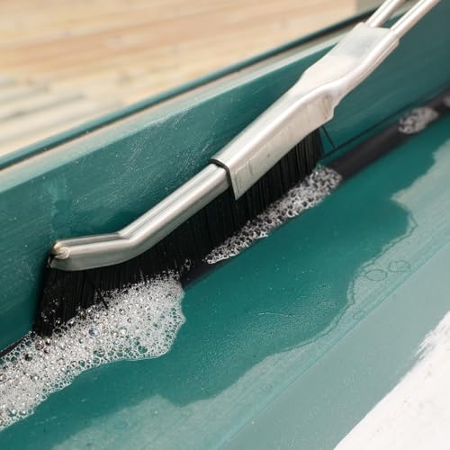 1pcs Multi Purpose Gap Cleaning Brush Narrow Flat Bristles Angled Nylon Brush Window Toilet Corner Cleaning Brushes,25cm