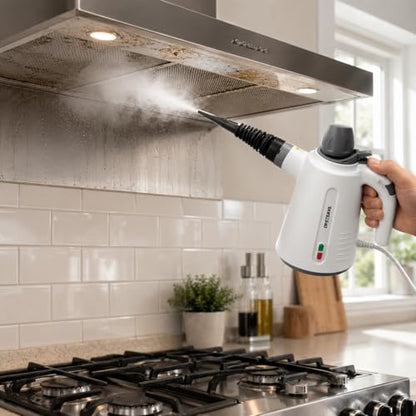 Handheld Steam Cleaner with 14 Accessories, High-Pressure Multi-Surface Steam Cleaner for Grout, Tile, Floors, Kitchen, Bathroom, Upholstery, and Car Detailing