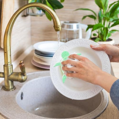 JarThenaAMCS 12 Pcs Summer Kitchen Sponges Coastal Seashell Starfish Turtles Water Absorbing Kitchen Scrub Sponges Dish Washing Cleaning Reusable Sponge for Bathroom Home Non Scratch Cleaning