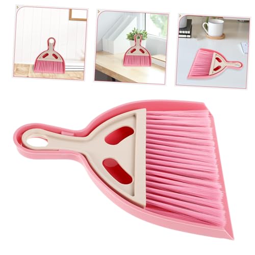 Totority Mini Hand Broom and Dustpan Set for Desktop Cleaning, Plastic Small Brush Kit with Portable Design, Compact Keyboard Cleaning Tools for Home and Office Use
