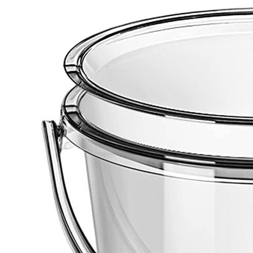 Milageto Clear Water Bucket with Lid and Handle, PETG Portable Pail for Household Cleaning, Car Washing, Camping, and Gardening