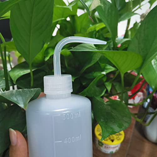 Valchoose 250ml 500ml Plastic Wash Bottle Medical Squeeze, LDPE Succulent Watering Bottle - 2PACK - color: White, size: 1x250ml+1x500ml