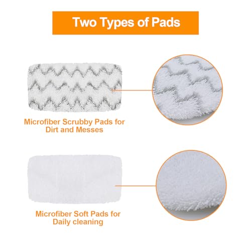 6 Pack 1543A Steam Mop Pads for Bissell PowerFresh Vac & Steam 2747A, Bissell Symphony Pet Steam Mop Pads 1132 1543 1652 1252 1606670 1543A 1632 1132A 1530 11326 - color: 6 Pack 1132