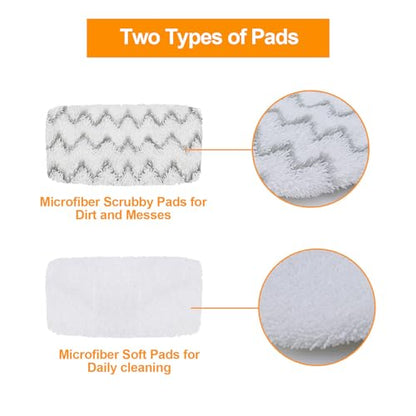 6 Pack 1543A Steam Mop Pads for Bissell PowerFresh Vac & Steam 2747A, Bissell Symphony Pet Steam Mop Pads 1132 1543 1652 1252 1606670 1543A 1632 1132A 1530 11326 - color: 6 Pack 1132