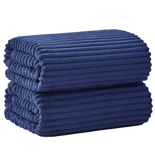Oversized Bath Sheets 40x80 Inches Extra Large Bath Towels for Adults Super Soft Quick Dry Highly Absobent Microfiber Shower Towels for Bathroom, Pool, Gym, Yoga Towel (Navy Blue, 2Piece) - color: Navy Blue, size: 2Piece Bath Sheet