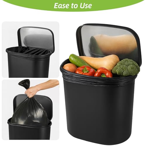 MakMeFre 8 Gallon Multipurpose Tear-Resistant Trash Bags,Heavy Duty,Tastless and Black Garbage Bags (100 Count,50x60cm) - style: 8Gallon(100Counts)Black