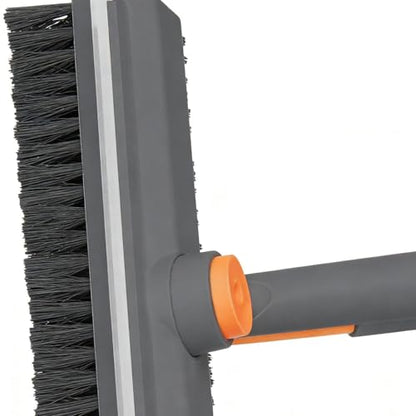 Heavy Duty Brush, Long Handle Floor Cleaner, 52.76 x 10.63 x 2.56 Inches Adjustable Scrubber with Stiff Bristles, Multipurpose Cleaning Tool, Hard Brush with Ergonomic Grip, Outdoor Floor