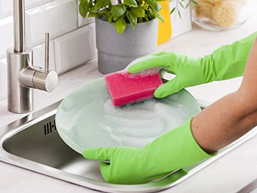York Scouring Sponge Non-Abrasive Cleaning Scouring Heavy-Duty Scrub Sponge for Kitchen Scratch Proof Utensil Scrubber Pads for Pots, Pans, Non-Stick Cookware Sponge for Kitchen-5 Piece Multicolour