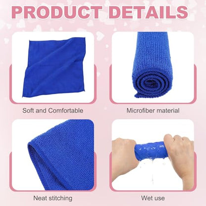 uxcell 10 Pcs Microfiber Cleaning Cloth, Kitchen Towels Reusable Microfiber Towels Highly Absorbent for Household Cleaning Supplies, Kitchen, Bathroom, Dark Blue(Square), 11.8" X11.8 - color: Dark Blue