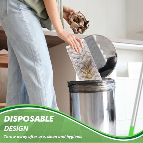 GLIMGLINT Heavy Duty Dry Sweeping Cloths Compatible with Swiffer Sweeper, Disposable Duster Mop Pads Refills for Floor Cleaning, Pet Hair, Dust and Dirt, Dry Cloths for Wood Floors, 100 Count - size: 100 Count