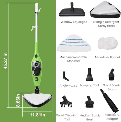 iMeshbean 10-in-1 Steam Mop, Floor Steamer, Carpet Steam Cleaner, Detachable MultiPurpose Handheld Steam Cleaner for Laminate, Hardwood, Tiles, Carpet Cleaning