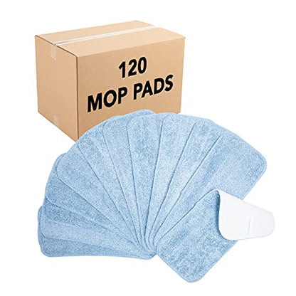 Arkwright Spray Mop Replacement Pads - (Case of 120) Bulk Microfiber Flat Dry and Wet Refill Mop Pads Floor Cleaning, Compatible with Bona and Rubbermaid, Fits All Mop Heads, 13 in, Blue - color: Blue, size: 13 Inch (Case of 120)