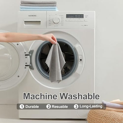 Jessy Home 80 Pack Reusable Paper Towels Grey Microfiber Cleaning Cloth Roll 12"x12" Microfiber Towels for Kitchen, Tear Away Cloth, Lint Free Rags for House,Car,Window,Cleaning Supplies - color: Ash Grey