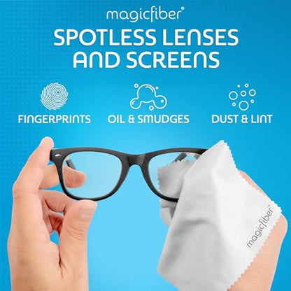 MagicFiber Microfiber Cleaning Cloth, 6 Pack - Premium Cloth for Glasses, Lens, Screens & More - size: 6 PACK