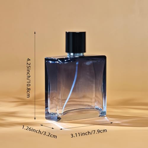 100ml/3.4 Oz Glass Spray Bottle Perfume Atomizer,Empty Refillable Perfume Spray Bottle with 3 Kinds of Dispenser (A3) - style: A3