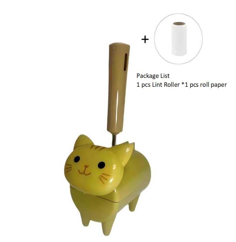 Lint Roller Extra Sticky PET Lint Roller - Cat Hair Remover & Dog Fur Remover，Lint Roller for Pet Hair - Sticky Rolls (1 Roller+1 Refills) - color: Brown