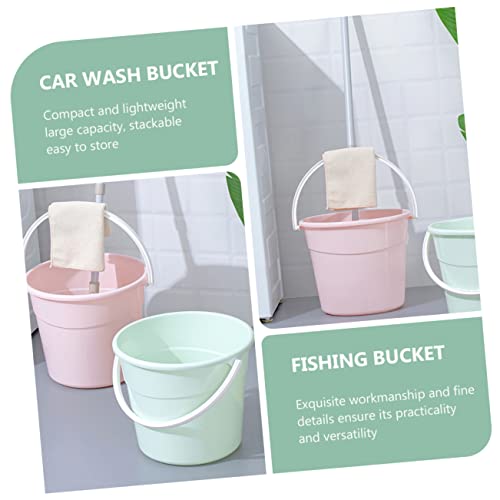 Cabilock 1pcs Heavy-Duty Water Container Bucket Handle Versatile Utility Storage for Home Car Washing Fishing and More Lightweight Compact Design - color: Pink