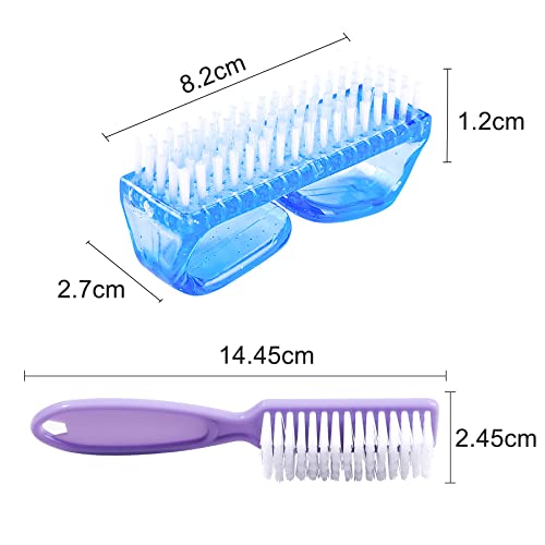 6 Pack Handle Grip Nail Cleaning Brush, Fingernail Brush Cleaner Scrub Brush Kit for Toes Shower and Women & Men & Pets (Color B) - color: Color B