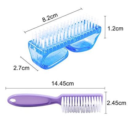 6 Pack Handle Grip Nail Cleaning Brush, Fingernail Brush Cleaner Scrub Brush Kit for Toes Shower and Women & Men & Pets (Color B) - color: Color B