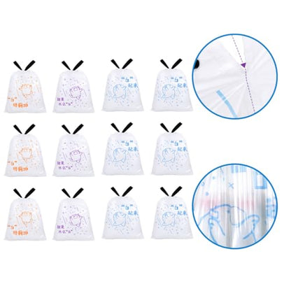 Cabilock Large Drawstring Trash Bags 69pcs 50x55cm Thick Heavy-duty Portable Garbage Bags for Kitchen and Bathroom Bins to 37cm Diameter, Household Rubbish Container Liners