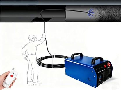 TECHTONGDA 110V/220V Portable Air Duct Cleaning Machine for Pipe Diameter 1.97"-39.37", Max Sweeping Length 98ft/time, Duct Pipe Cleaning Equipment with Rotary Brush, Industrial Air Vent Cleaner