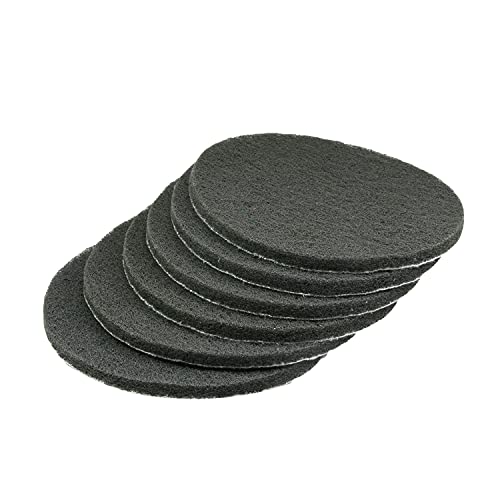 Auniwaig 1000-Grits 7 Inch Scrubber Scouring Pads Gray-Multipurpose, Drill Scuffing Disc Hoop and Loop Cleaning Kit for Bathroom & Kitchen 6pcs - size: 1000#