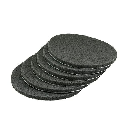 Auniwaig 1000-Grits 7 Inch Scrubber Scouring Pads Gray-Multipurpose, Drill Scuffing Disc Hoop and Loop Cleaning Kit for Bathroom & Kitchen 6pcs - size: 1000#