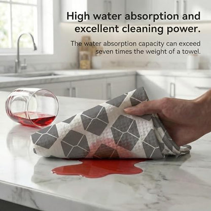 Waffle Kitchen Towels Set of 2 - Ultra Absorbent Quick Dry Dish Towels - Sustainable Reusable Cleaning Tea Towels - Lightweight Hand Towels for Kitchen & Bathroom, 16” x 28” (Rhombus) - style: Rhombus
