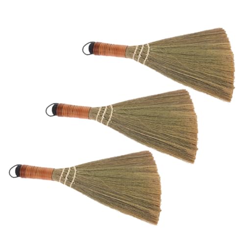 VOSAREA 3pcs Whisk Broom for Indoor Sweeping Lightweight Cleaning Tool for Hardwood Floors Easy Corner Access Gentle